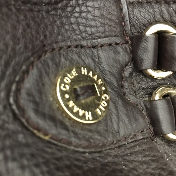 Cole Haan Village Classics Collection Leather hobo bag Y2K 
Brown gold studded - Picture 9 of 13